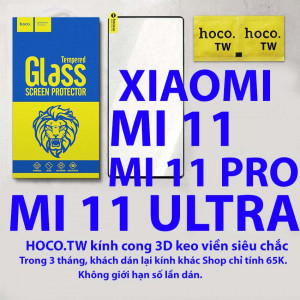 Kính cường lực Xiaomi Mi 11, Mi 11 Pro, Mi 11 Ultra hiệu Hoco.tw