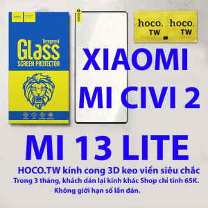 Kính cường lực Xiaomi Mi 13 Lite, Mi Civi 2 hiệu Hoco.tw