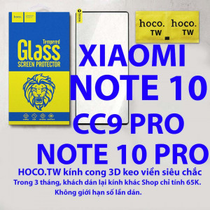 Kính cường lực Xiaomi Mi Note 10, Mi Note 10 Pro, Mi CC9 Pro hiệu Hoco.tw