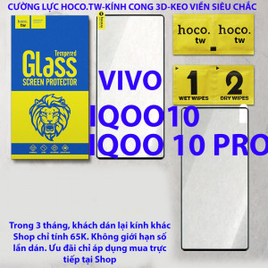 Kính cường lực Vivo IQOO 10, IQOO 10 Pro hiệu Hoco.tw (Đen)