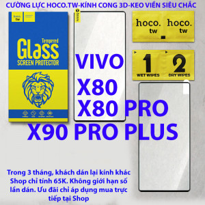 Kính cường lực Vivo X80, X80 Pro, X90 Pro Plus hiệu Hoco.tw (Đen)