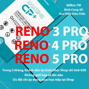 Kính cường lực Oppo Reno 3 Pro/Reno 4 Pro/Reno 5 Pro hiệu Nillkin.tw