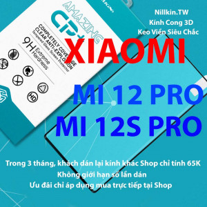 Kính cường lực Xiaomi Mi 12 Pro, Mi 12S Pro hiệu Nillkin.tw