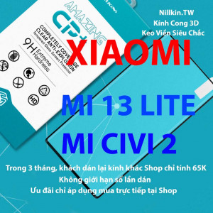 Kính cường lực Xiaomi Mi 13 Lite, Mi Civi 2 hiệu Nillkin.tw