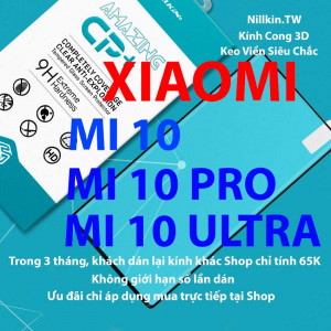 Kính cường lực Xiaomi Mi 10, Mi 10 Pro, Mi 10 Ultra hiệu Nillkin.tw