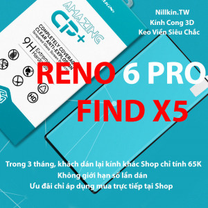 Kính cường lực Oppo Reno 6 Pro/Find X5 hiệu Nillkin.tw