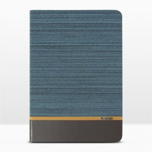 Bao da iPad Air 2 vân vải hiệu Kaku Brown Series (xanh Lam)