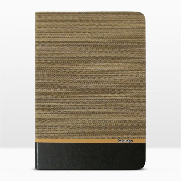 Bao da iPad Pro 9.7 inch vân vải hiệu Kaku Brown Series (Vàng)