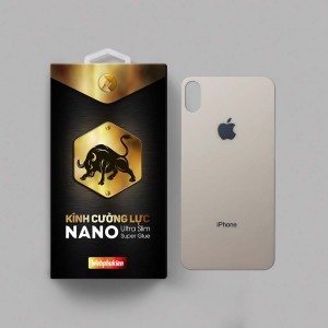 Miếng dán cường lực iPhone XS Max hiệu Web Phụ Kiện mặt sau (Vàng)