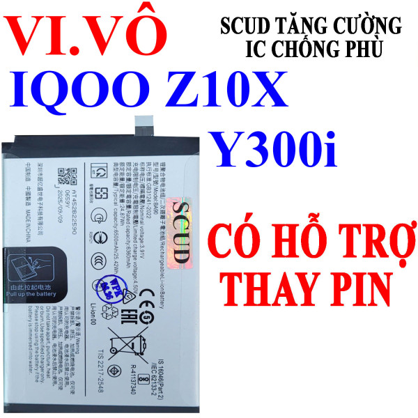 Pin Webphukien/SCUD cho Vivo IQOO Z10X, Y300i BA90 6500mAh