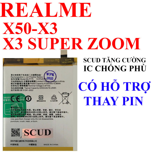 Pin Scud/Webphukien cho Realme X50/X3/X3 Super Zoom 4200mAh BLP775