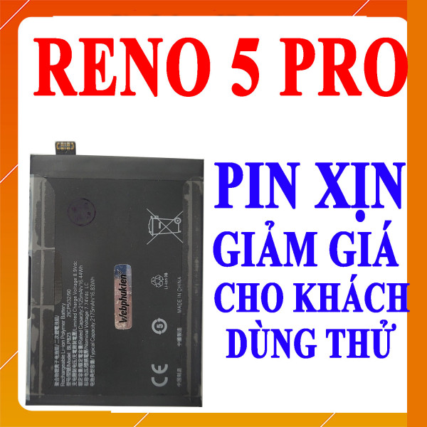Pin Webphukien cho Oppo Reno 5 Pro, Reno5 Pro Việt Nam - BLP823 4300mAh 