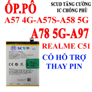 Pin Scud/Webphukien cho Oppo A57/A57S/A58/A78 5G/A97/Realme C51 BLP923 5000 mAh