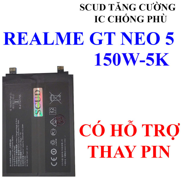 Pin SCUD/Webphukien cho Realme GT Neo 5 150W BLP985 5000 mAh