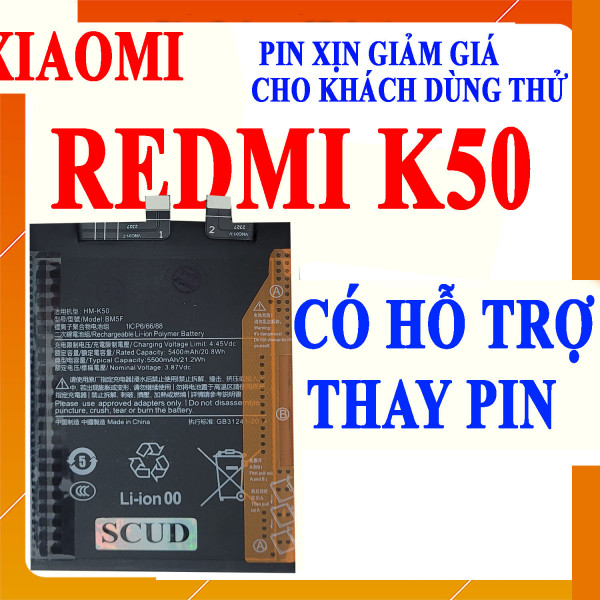 Pin Webphukien cho Xiaomi Redmi K50 BM5F 5500 mAh Việt Nam