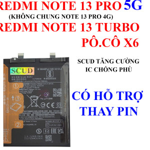 Pin SCUD/Webphukien cho Xiaomi Redmi Note 13 Pro/Redmi Note 13 Turbo/Poco X6 BM5V 5100mAh