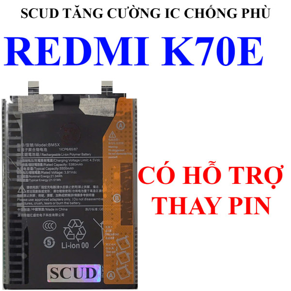 Pin SCUD/Webphukien cho Xiaomi Redmi K70E BM5X 5500mAh