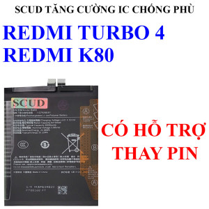 Pin SCUD/Webphukien cho Xiaomi Redmi K80, Turbo 4 BM69 6550mAh