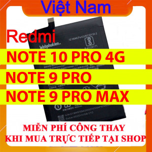 Pin Webphukien cho Xiaomi Redmi Note 9 Pro 4G, Redmi Note 10 Pro 4G, Redmi Note 9 Pro Max Việt Nam - BN53 5020mAh