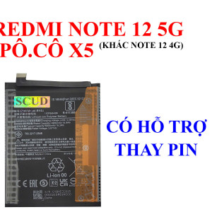 Pin SCUD/Webphukien cho Xiaomi Redmi Note 12 5G/Poco X5 BN5J 5000mAh