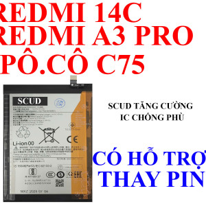 Pin SCUD/Webphukien cho Xiaomi Redmi 14C/Redmi A3 Pro/Poco C75 BN5X 5160 mAh