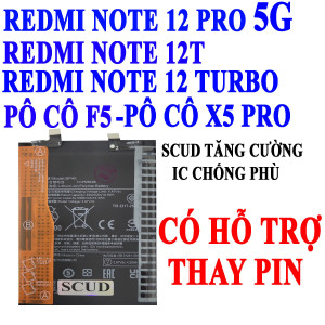 Pin Webphukien cho Xiaomi Redmi Note 12 Pro/Redmi Note 12T/Poco X5 Pro/Poco F5/Redmi Note 12 Turbo BP4K 5000 mAh Pin Webphukien cho Xiaomi Redmi Note 12 Pro/Redmi Note 12T/Poco X5 Pro/Poco F5/Redmi Note 12 Turbo BP4K 5000 mAh