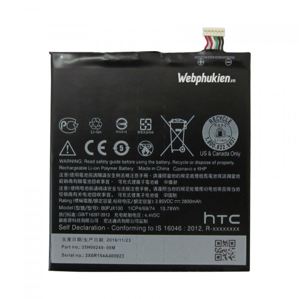 Pin Webphukien cho HTC Desire 828 Dual (BOPJX100) - 2800mAh 