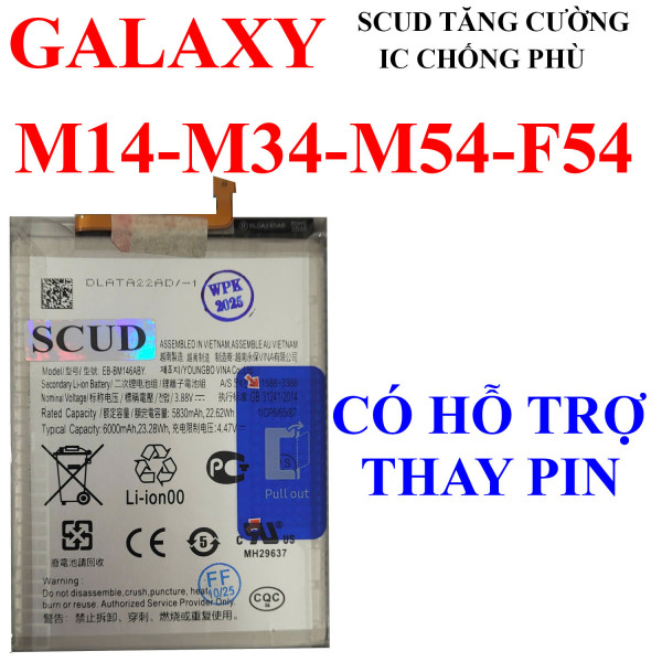 Pin SCUD/Webphukien cho Samsung Galaxy M14/M34/M54/F54 EB-BM146ABY 6000mAh
