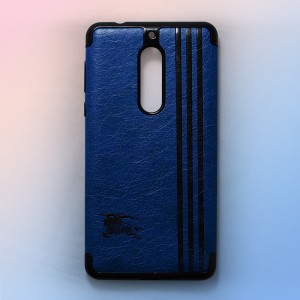 Ốp lưng da Nokia 5 khắc hình Burberry (Xanh)