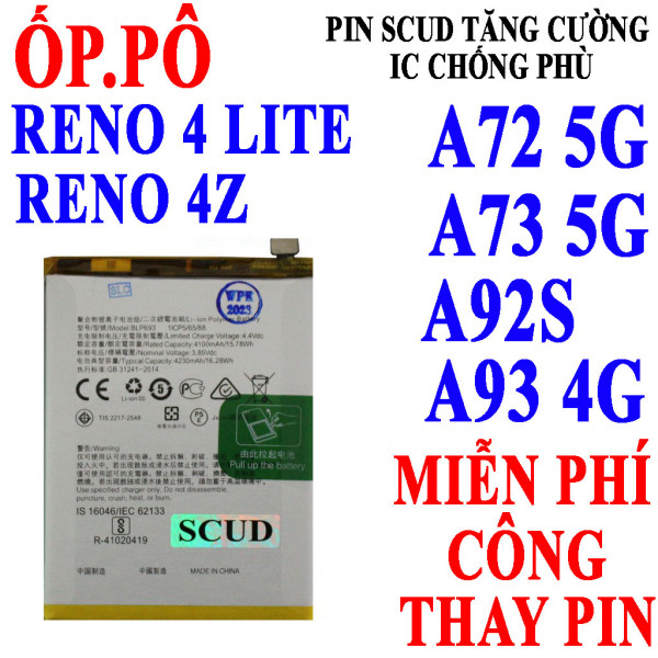 Pin Webphukien Oppo A72 5G, A92S, A93 4G, A73 4G, Reno 4 Lite, F17 Pro, Reno 4Z 5G - BLP779 4000mAh