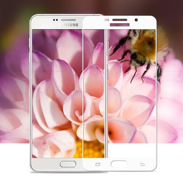 Miếng dán kính cường lực Samsung Galaxy A9 Pro Full màn hình màu Trắng