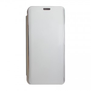 Bao da Samsung Galaxy M10 Clear View tráng gương (Bạc) Bao da Samsung Galaxy M10 Clear View tráng gương (Bạc)