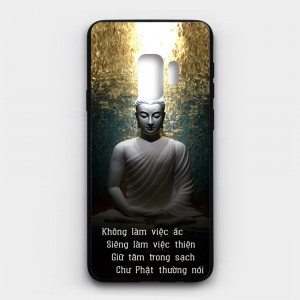 Ốp lưng kính in hình cho Samsung Galaxy S9 hình Phật (mẫu 6) - Hàng chính hãng