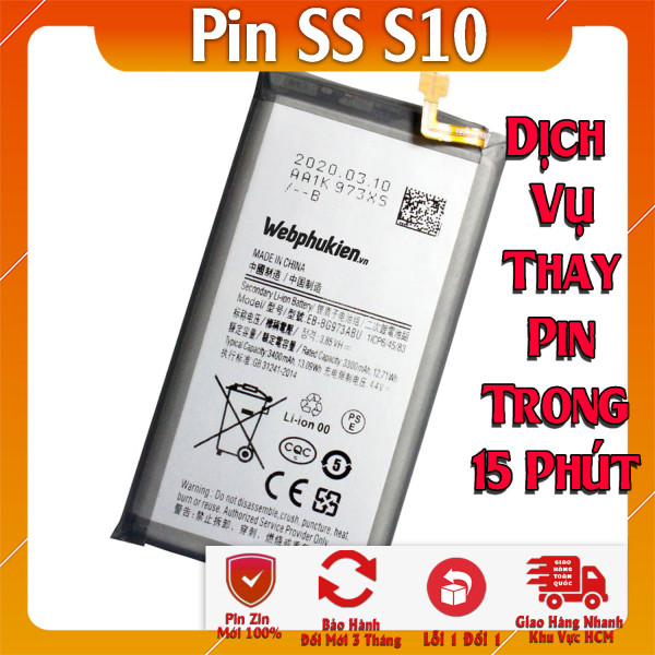 Pin Webphukien cho Samsung Galaxy S10 Việt Nam EB-BG973ABU 3400mAh