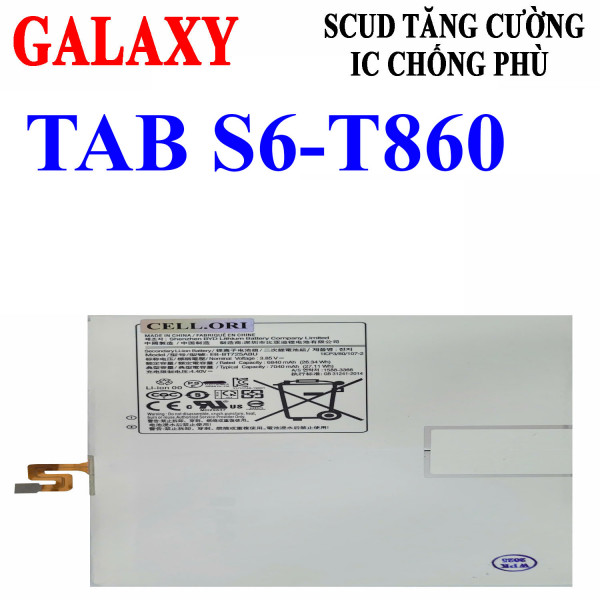 Pin Webphukien cho Samsung Galaxy Tab S6 T860 T865 EB-BT725ABU 7040mAh