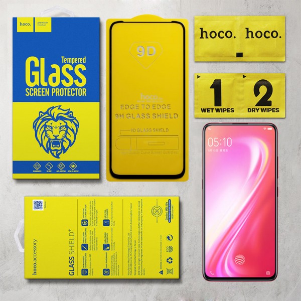 Miếng dán cường lực Vivo S1 Pro hiệu Hoco.tw Full Keo (Đen)