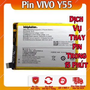 Pin Webphukien cho Vivo Y55 Y55S Y55L Y55A  Việt Nam B-B1- 2730mAh 