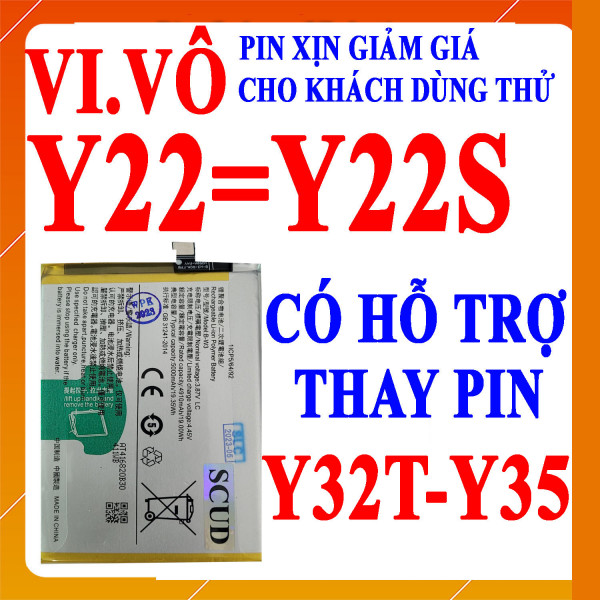 Pin Scud cho Vivo Y22S/Y22/Y32T/Y35 mã B-W3 5000 mAh Việt Nam