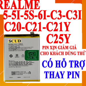 Pin Webphukien cho Realme C3, C3i, C20, C21, C21Y, C25Y, 5i, 5, 5S, 6i Việt Nam BLP729 - 5000mAh