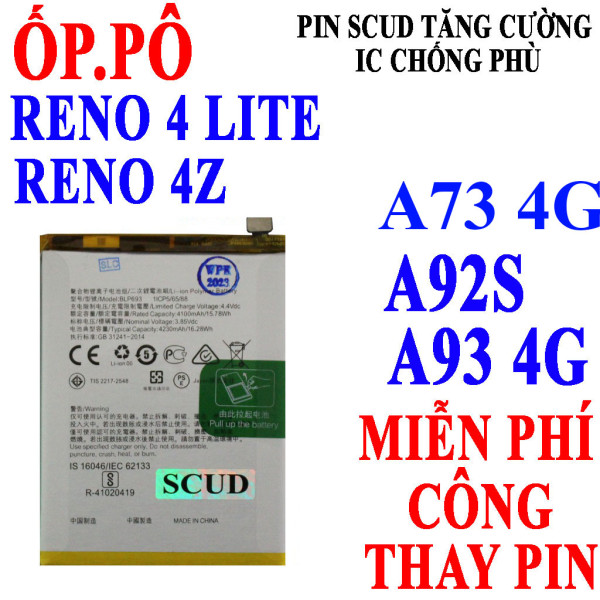 Pin SCUD/Webphukien Oppo A92S, A93, Reno 4 Lite, A73, F17 Pro, Reno 4Z 5G - BLP779 4000mAh