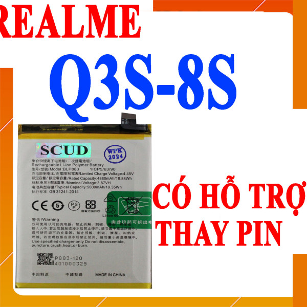 Pin Scud Realme Q3S, Realme 8S BLP883 dung lượng 5000 mAh