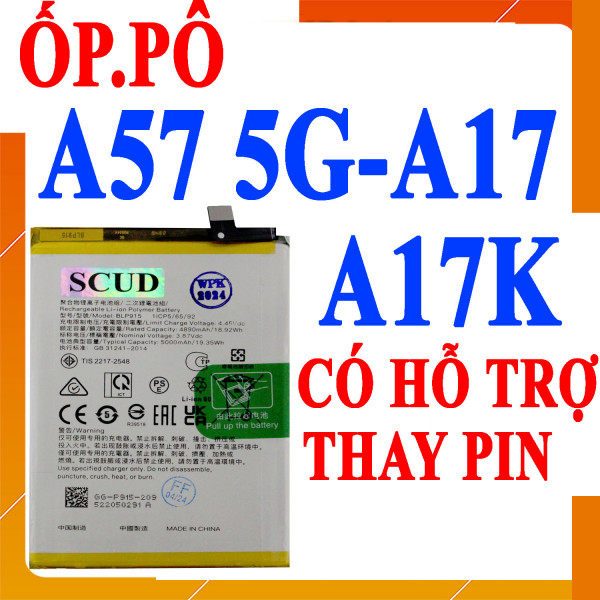 Pin Webphukien cho Oppo A57 5G, A17, A17K - BLP915 5000 mAh