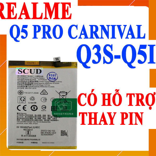 Pin Scud Realme Q5 Pro Carnival, Q3S, Q5i BLP935 dung lượng 5000 mAh