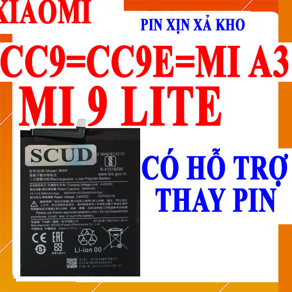 Pin Webphukien cho Xiaomi Mi CC9, Mi CC9E, Mi A3,Mi 9 Lite, Mi9 Lite Việt Nam BM4F 4030mAh