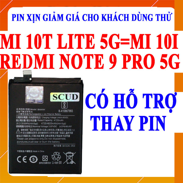 Pin Webphukien cho Xiaomi Mi 10T Lite, Redmi Note 9 Pro 5G Việt Nam BM4W 4820 mAh