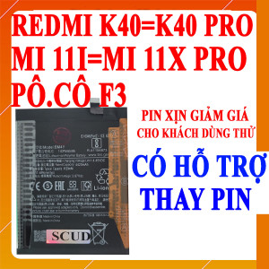 Pin Webphukien cho Xiaomi Redmi K40, Redmi K40 Pro, Pocophone F3 Việt Nam BM4Y - 4500mAh 