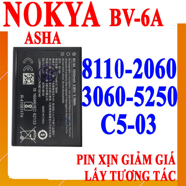 Pin Webphukien cho Nokia 8110 4G, 2060, 3060, 5250, C5-03 Việt Nam BV-6A (BV6A)- 1500mAh 