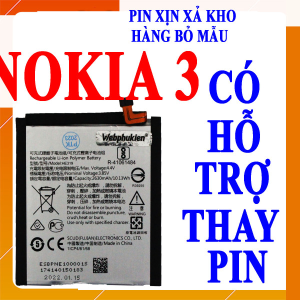 Pin Webphukien cho Nokia 3 Việt Nam HE330 - HE319 2630mAh 