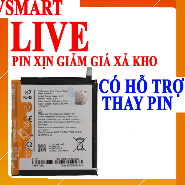 Pin Webphukien cho Vsmart Live - BVSM-620 4000mAh