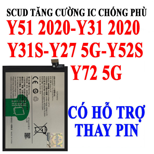 Pin Webphukien cho Vivo Y51 2020, Y52S, Y31S, Y31 2020, Y27 5G, Y72 5G Việt Nam B-O8 B-08 5000mAh